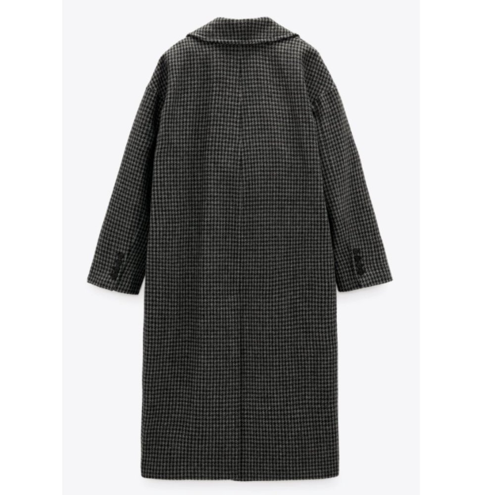 ZARA NWT WOMEN WOOL BLEND OVERSIZED LONG COAT - Picture 10 of 11